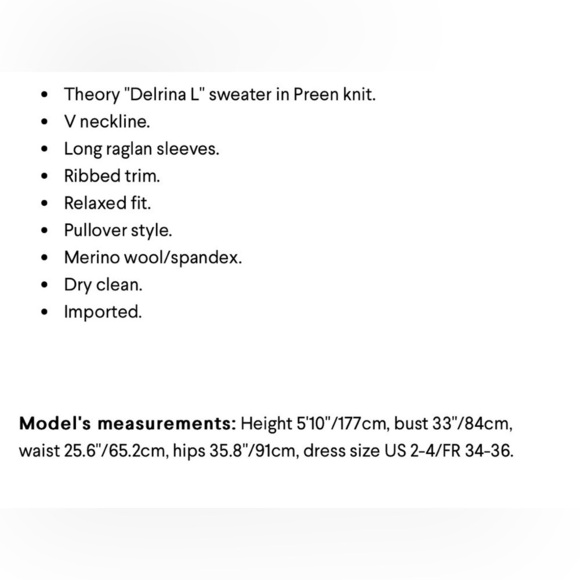 Theory Delrina Preen *Cream Wool Blend Tunic Sweater Medium - Picture 6 of 13